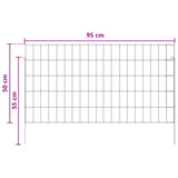 Recinzione da Giardino con Picchetti 24 pcs 95 x 50 cm Mesh