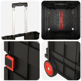 Carrello Nero e Rosso 35 x 39 x 92 cm PP ed elastomero