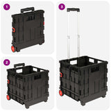 Carrello Nero e Rosso 35 x 39 x 92 cm PP ed elastomero