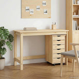 Set scrivania e mobiletto su ruote MOSS 2 pcs Marrone