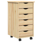 Set scrivania e mobiletto su ruote MOSS 2 pcs Marrone