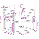 Set di divani da esterno Legno di Acacia Massello e Textilene