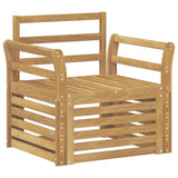 Set di divani da esterno Legno di Acacia Massello Bianco