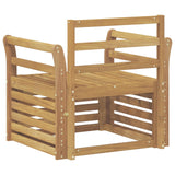 Set di divani da esterno Legno di Acacia Massello Bianco