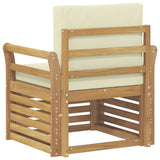 Set di divani da esterno Poliestere Bianco