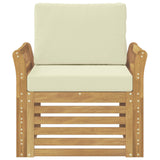 Set di divani da esterno Poliestere Bianco