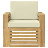 Set di divani da esterno Poliestere Bianco