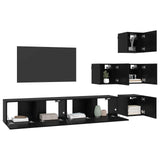 Set mobile TV 6 pcs 80 x 30 x 30 cm Rovere Nero