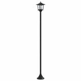 Set di Lampioni with LED Bulb 2 pz Nero 16 x 16 x 156 cm