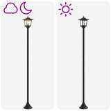 Set di Lampioni with LED Bulb 2 pz Nero 16 x 16 x 156 cm