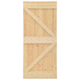 Porta scorrevole Naturale e Nero 90 x 210 cm