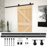 Porta scorrevole Naturale e Nero 100 x 210 cm