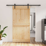 Porta scorrevole Naturale e Nero 100 x 210 cm
