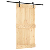Porta scorrevole Naturale e Nero 100 x 210 cm
