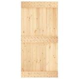 Porta scorrevole Naturale e Nero 100 x 210 cm