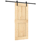 Porta scorrevole Naturale e Nero 85 x 210 cm