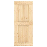Porta scorrevole Naturale e Nero 85 x 210 cm