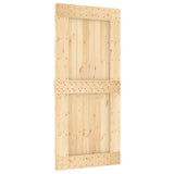 Porta scorrevole Naturale e Nero 95 x 210 cm