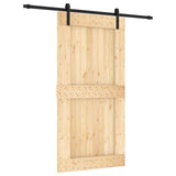 Porta scorrevole Naturale e Nero 100 x 210 cm