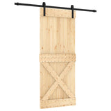 Porta scorrevole Naturale e Nero 85 x 210 cm