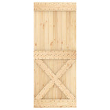 Porta scorrevole Naturale e Nero 85 x 210 cm