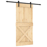 Porta scorrevole Naturale e Nero 95 x 210 cm