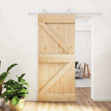 Porta scorrevole Naturale e Bianco 90 x 210 cm