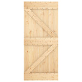 Porta scorrevole Naturale e Bianco 90 x 210 cm