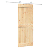 Porta scorrevole Naturale e Bianco 80 x 210 cm