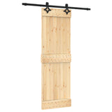 Porta scorrevole Naturale e Nero 70 x 210 cm