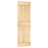 Porta scorrevole Naturale e Nero 70 x 210 cm