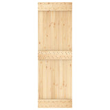 Porta scorrevole Naturale e Nero 70 x 210 cm