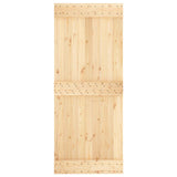 Porta scorrevole Naturale e Nero 85 x 210 cm