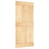 Porta scorrevole Naturale e Nero 95 x 210 cm