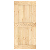 Porta scorrevole Naturale e Nero 95 x 210 cm