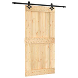 Porta scorrevole Naturale e Nero 100 x 210 cm