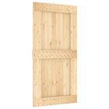 Porta scorrevole Naturale e Nero 100 x 210 cm