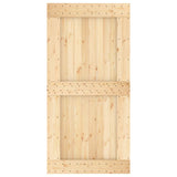 Porta scorrevole Naturale e Nero 100 x 210 cm