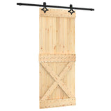 Porta scorrevole Naturale e Nero 85 x 210 cm