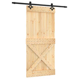 Porta scorrevole Naturale e Nero 95 x 210 cm