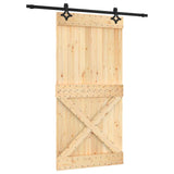 Porta scorrevole Naturale e Nero 100 x 210 cm