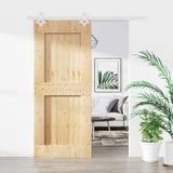 Porta scorrevole Naturale e Bianco 90 x 210 cm