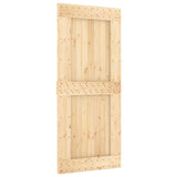 Porta scorrevole Naturale e Bianco 90 x 210 cm