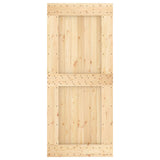 Porta scorrevole Naturale e Bianco 90 x 210 cm