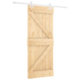 Porta scorrevole Naturale e Bianco 80 x 210 cm