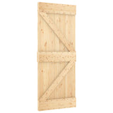 Porta scorrevole Naturale e Bianco 80 x 210 cm
