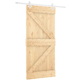 Porta scorrevole Naturale e Bianco 100 x 210 cm