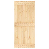Porta scorrevole Naturale e Bianco 90 x 210 cm