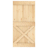 Porta scorrevole Naturale e Bianco 100 x 210 cm