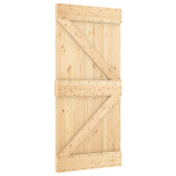 Porta scorrevole Naturale e Nero 95 x 210 cm
